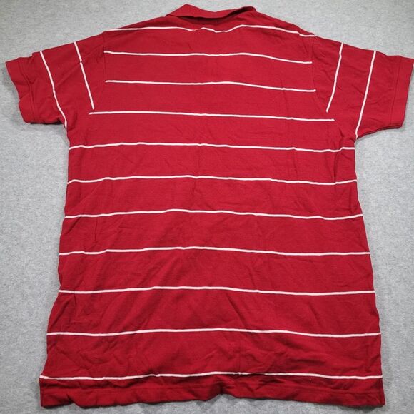 St. Louis Cardinals Mens Large Antigua Red White Stripe Polo Embroidered‎ Logo - Picture 7 of 9